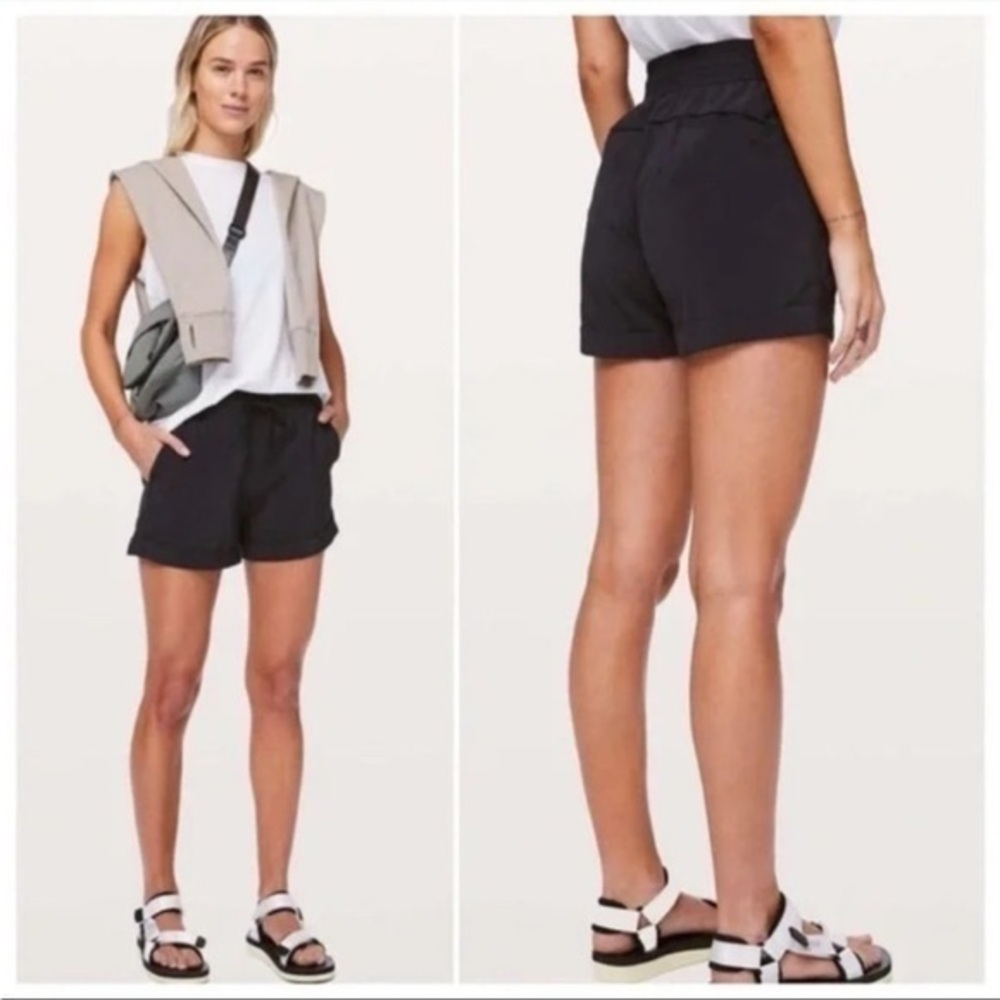 Lululemon spring break away shorts black Sz 12